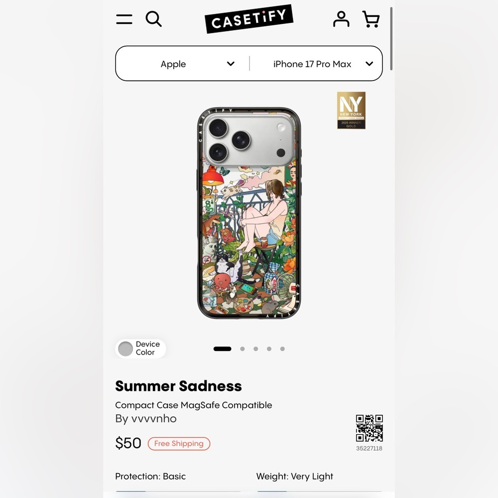 Casetify Summer Sadness iPhone 17 Pro Max Case